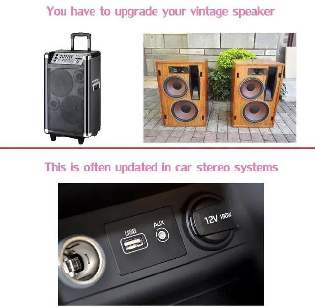 Alt view image 2 of 7 - USB Bluetooth Receiver Adapter, Wireless Audio Adapter Car Kit Music Receiver for Home Stereo/Car Stereo Sound System with 3.5mm Cable.(Aux in) (Yet-M1)