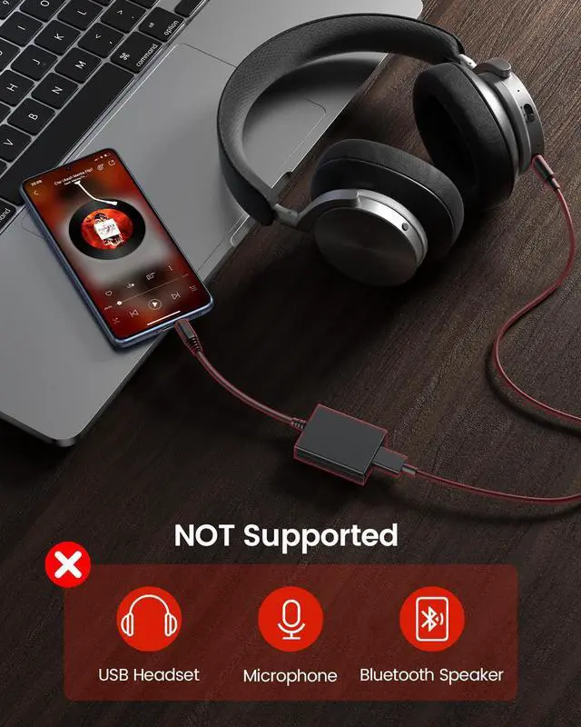 Alt view image 3 of 7 - USB to Aux Audio Adapter, 3.5mm Male to USB Female Adapter for Playing Music with Flash Drive in Car