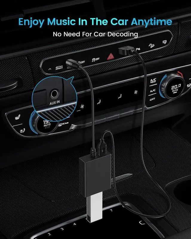Alt view image 5 of 7 - USB to Aux Audio Adapter, 3.5mm Male to USB Female Adapter for Playing Music with Flash Drive in Car