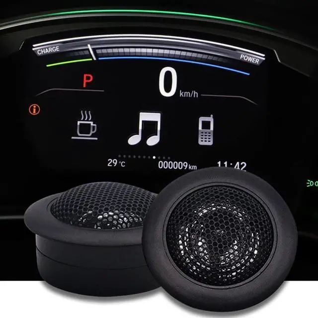 Alt view image 2 of 7 - 1 Inch Tweeters for Car Audio,Door Speakers,Super Tweeter Pods Component Cars Parts Black(Pair),CT-001,Wired Connection