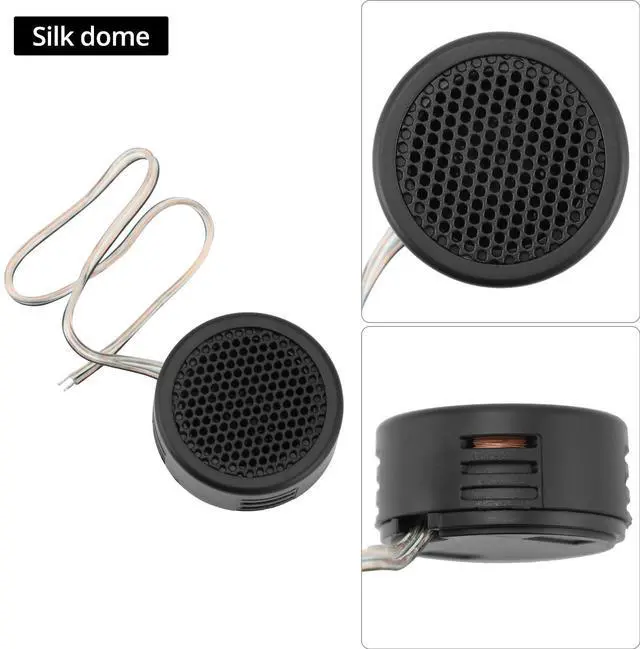 Alt view image 3 of 7 - 2 Pairs High-Power Neodymium Silk Dome Tweeter Set - 500W, 4 Ohm, Super High Frequency,-for Mini Car Audio Systems