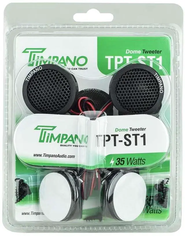 Alt view image 7 of 7 - TPT-ST1 Dome Tweeter, 1 Inch Tweeter Set for Car Audio, Angle or Surface Mount Tweeters, 4 Ohm Soft Dome 180 Watts for Pro Car Audio (Pair)
