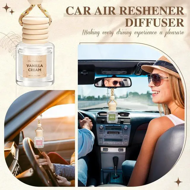 Alt view image 6 of 7 - AROIC Car Air Freshener for Women, 6 Pack Air Freshener Diffuser, Mothers Day Gift for Mom, Hanging Essential Oil Air Freshener Diffuser Odor Eliminator, Cute Car Interior Decor Car Scents Accessories