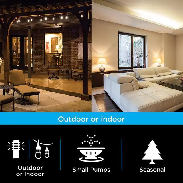 Alt view image 2 of 7 - Indoor/Outdoor Plug-in Digital Timer, One Grounded Outlet, Two Easy-to-Set Custom Daily On/Off Times, Weather Resistant, Ideal for Small Pumps and Seasonal Lighting, 36027