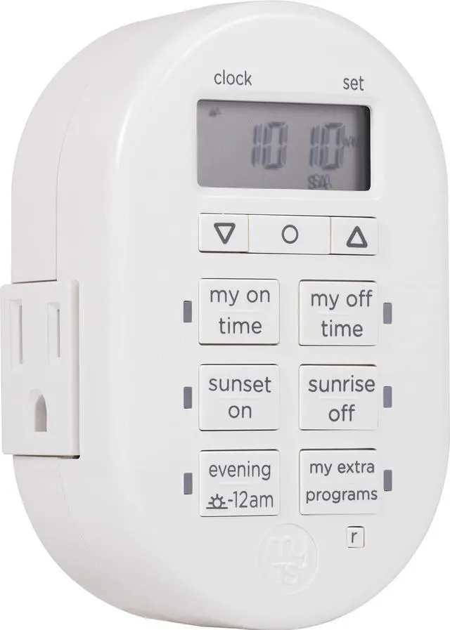 Main image of Plug-in Digital Timer, 2 Grounded Outlets, White