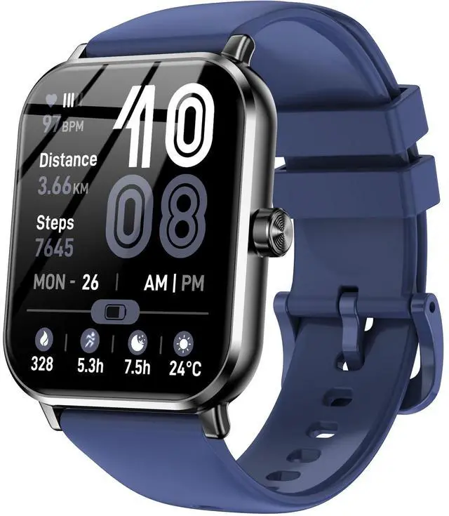 Main image of Smart Watch for Men Women, 1.83" HD Touch Screen Smartwatch with Bluetooth Call, 5 ATM Waterproof, 130+ Sport Modes Fitness Tracker Heart Rate Sleep Monitor Pedometer, Compatible with Android iPhone