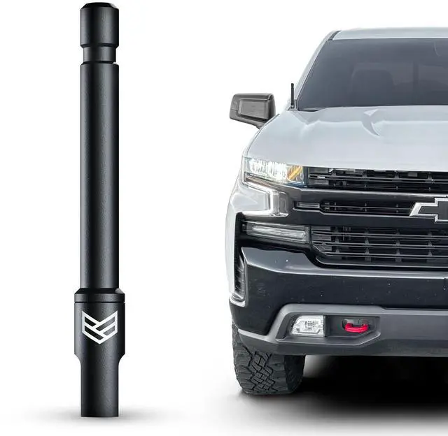 Main image of Truck Antenna for Chevy Silverado & GMC Sierra Accessories (2014+) - Carwash Safe Short Replacement Antenna (5 Inch Flexible)