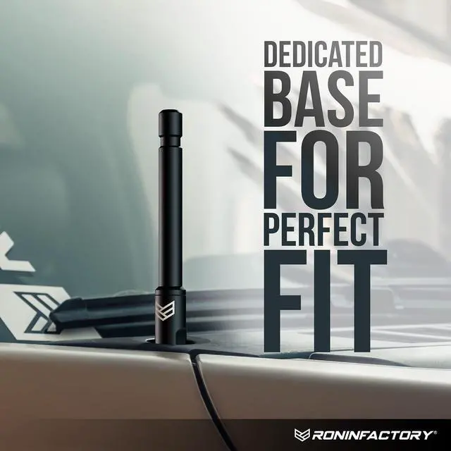 Alt view image 2 of 7 - Truck Antenna for Chevy Silverado & GMC Sierra Accessories (2014+) - Carwash Safe Short Replacement Antenna (5 Inch Flexible)