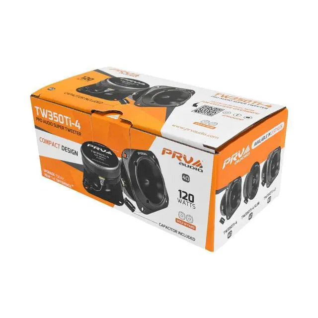 Alt view image 6 of 6 - TW350Ti-4 Car Audio Bullet Tweeters - 240 Watts, 3x3 Inch Titanium Tweeters for Car Audio - Easy to Mount (Pair)