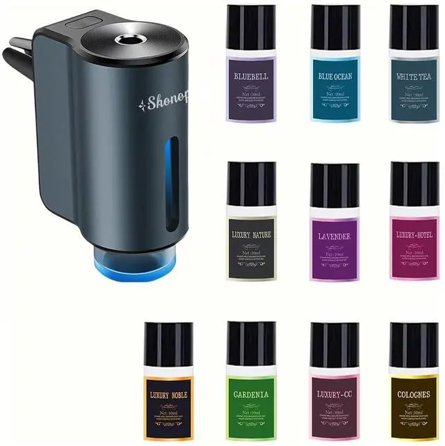 Main image of Car Air Freshener Diffuser,Smart Car Aroma Diffuser Air Freshener Spray Automatic with 10PCS Cologne Aromatherapy Oil (Grey)