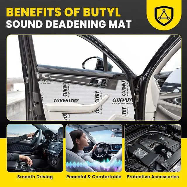 Alt view image 6 of 7 - Deadening 36 sqft Sound Deading Material for Cars Powerful Noise Reduction Sound Deadening Mat Automotive Sound Deadener Heat Sound Insulation Mat Soundproofing
