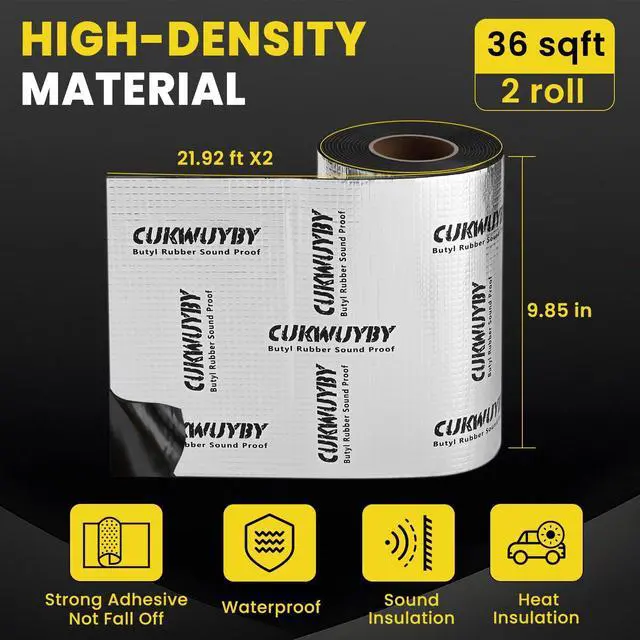 Alt view image 5 of 7 - Deadening 36 sqft Sound Deading Material for Cars Powerful Noise Reduction Sound Deadening Mat Automotive Sound Deadener Heat Sound Insulation Mat Soundproofing