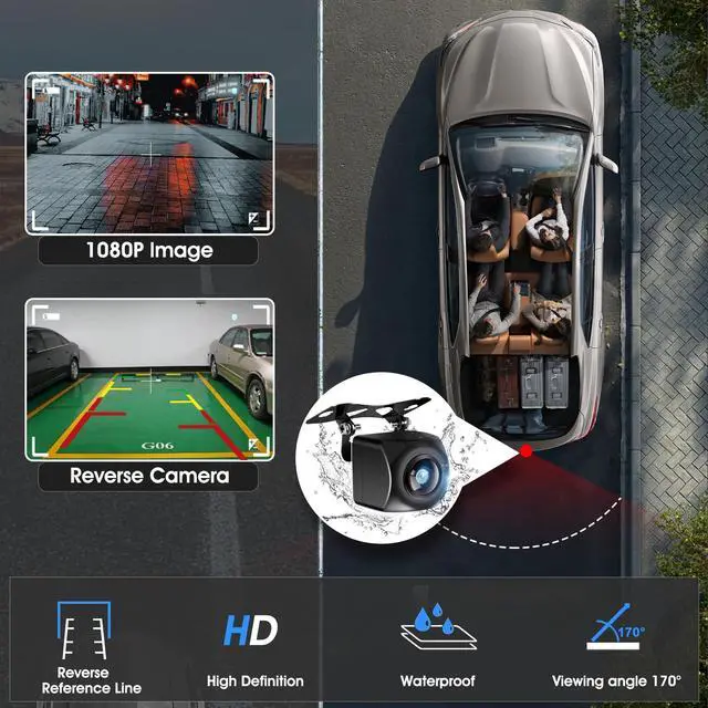 Alt view image 4 of 7 - 7" Portable Wireless CarPlay Screen for Car, Android Auto & Backup Camera