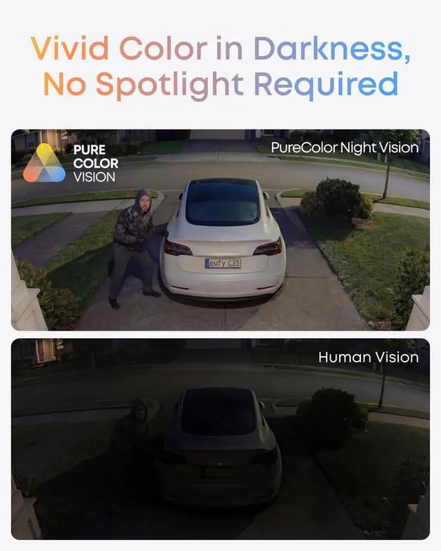Alt view image 4 of 7 - eufy Wired Cam C31, 360° Coverage with Pan and Tilt, Indoor and Outdoor, Dual Antenna, Color Night Vision, Local Storage, No Monthly Fee, AI Human/Vehicle/Pet/Cry Detection, 24/7 Continuous Recording