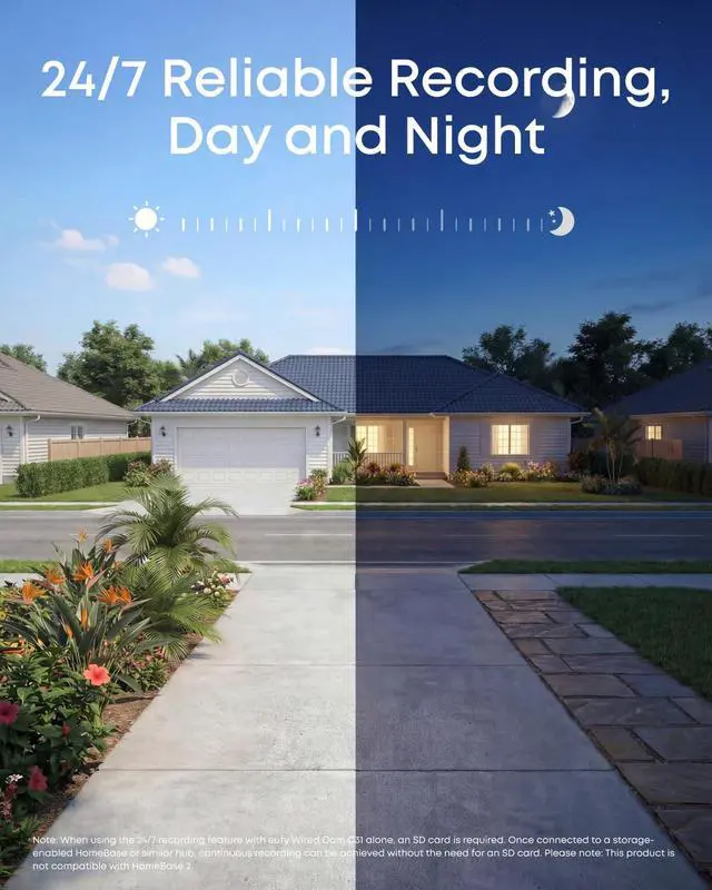 Alt view image 6 of 7 - eufy Wired Cam C31, 360° Coverage with Pan and Tilt, Indoor and Outdoor, Dual Antenna, Color Night Vision, Local Storage, No Monthly Fee, AI Human/Vehicle/Pet/Cry Detection, 24/7 Continuous Recording