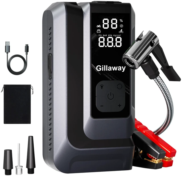 Main image of Jump Starter 6000A Car Jumper Starter Portable with 150PSI Tire Inflator, Battery Jumper Starter Portable, Air Compressor, Flashlight