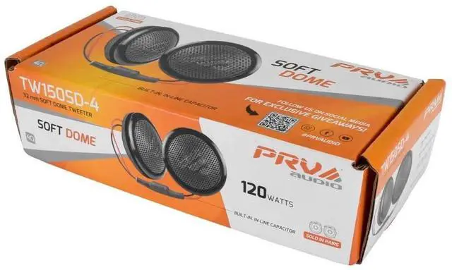 Alt view image 7 of 7 - Soft Dome Tweeters 240 Watts 4 Ohm TW150SD-4 with Built-in Crossover, 32 mm Silk Dome, Neodymium Magnet for Car Audio and Motorcycle Systems Easy Flush Mount (Pair)