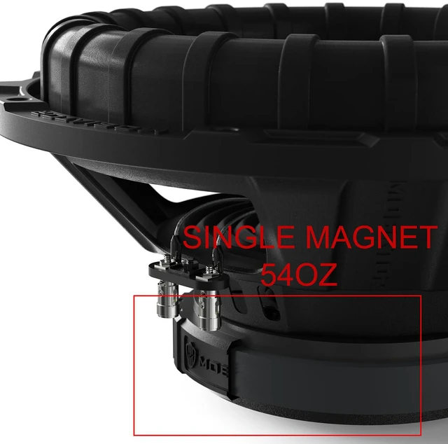 Alt view image 3 of 7 - 12'' Car Subwoofer 1400W Max 350W RMS, Single Magnet(54Oz), 2 Inch 4Layer Voice Coil, Single 4 Ohm, Easy to Install, Black-S124 (MB-S124)