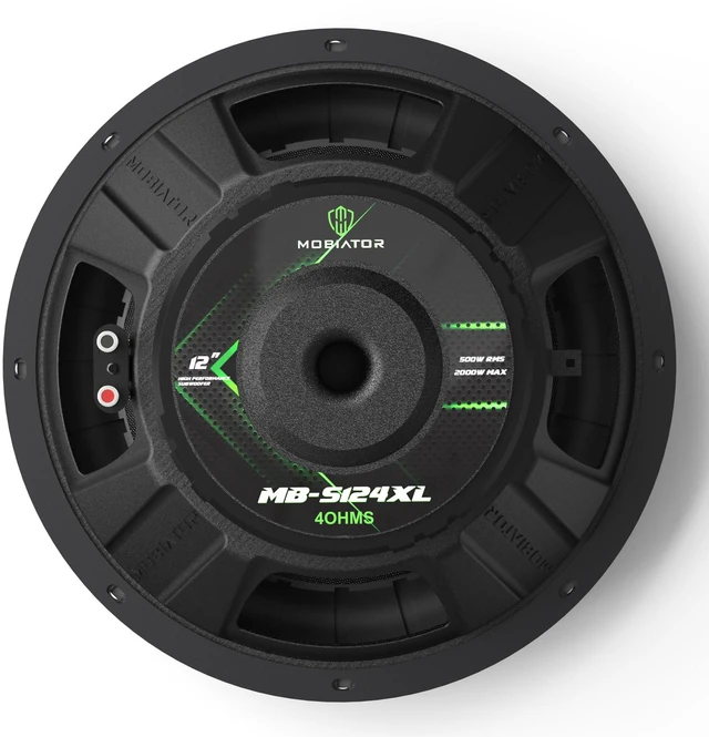 Alt view image 4 of 7 - 12'' Car Subwoofer 1400W Max 350W RMS, Single Magnet(54Oz), 2 Inch 4Layer Voice Coil, Single 4 Ohm, Easy to Install, Black-S124 (MB-S124)