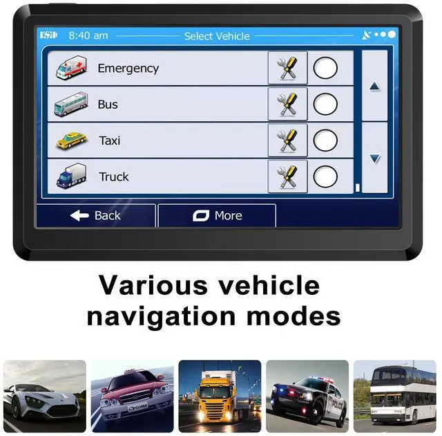 Alt view image 5 of 7 - 7-inch Car Navigation GPS GPS Navigation for Truck & RV & Car, Driver Alerts, Turn-by-Turn Directions, 2026 Map and Free Update Map