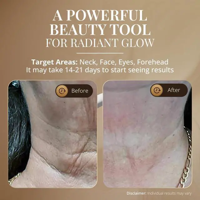 Alt view image 4 of 7 - Face and Neck - 630nm LED Beauty Wand - 3-in-1 Vibration Massager Tool - Light Therapy for Firming