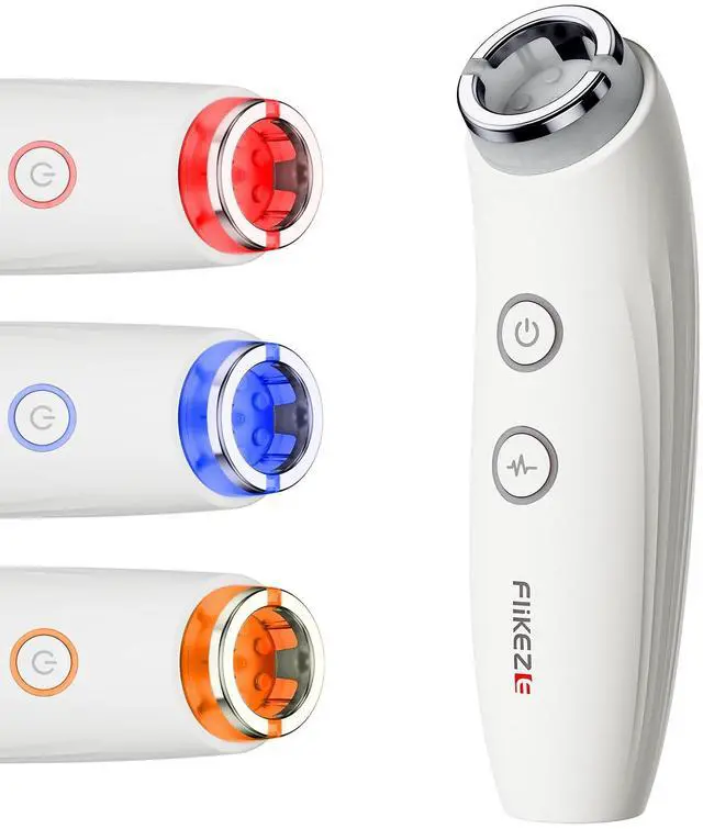 Main image of Red Light Therapy Device for Face and Neck, 3-in-1 Microcurrent & Vacuum Facial Massager, Skin Tightening, Firming and Anti-Aging Skincare Tool (White)