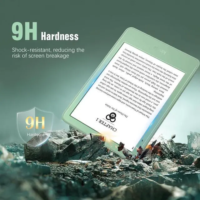 Alt view image 3 of 7 - 2 Pack Tempered Glass Screen Protector for 6 Inch 11th Generation Basic E-Reader, Kobo Clara BW, Clara Color, Anti-Bubble & Scratch 9H Hardness Film HD Clear Glass, Case Friendly