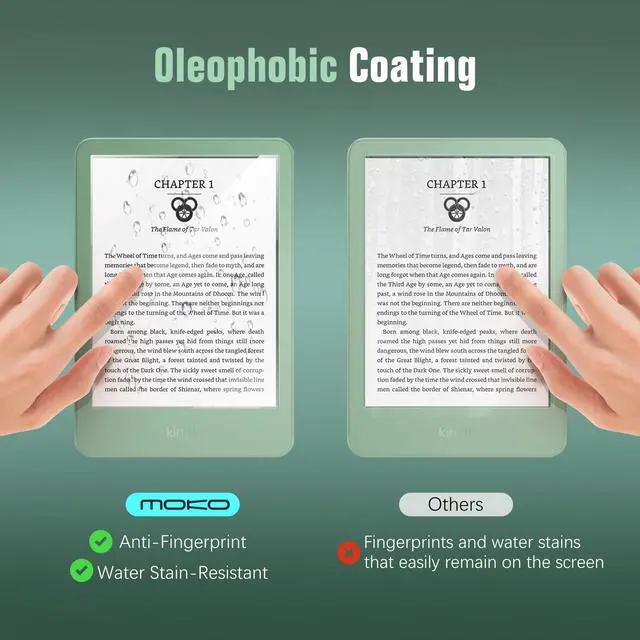 Alt view image 5 of 7 - 2 Pack Tempered Glass Screen Protector for 6 Inch 11th Generation Basic E-Reader, Kobo Clara BW, Clara Color, Anti-Bubble & Scratch 9H Hardness Film HD Clear Glass, Case Friendly