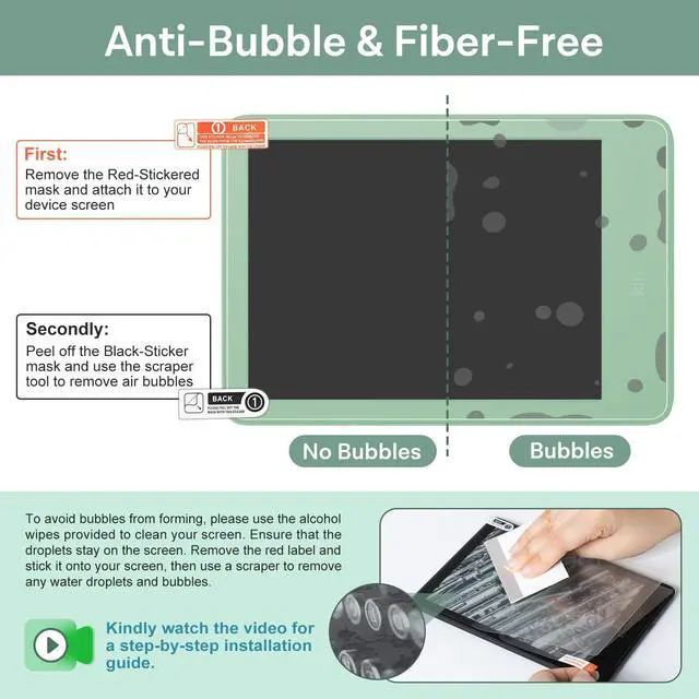 Alt view image 3 of 7 - 3 Pack Anti-Glare Matte Screen Protector for 6" Kindle 2024 and 2022 (11 Generation) Kobo Nia, and PocketBook - High Clarity, Fingerprint Resistance, Anti-Bubble PET Film