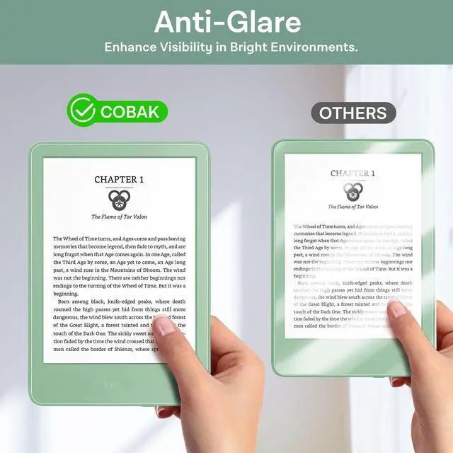 Alt view image 4 of 7 - 3 Pack Anti-Glare Matte Screen Protector for 6" Kindle 2024 and 2022 (11 Generation) Kobo Nia, and PocketBook - High Clarity, Fingerprint Resistance, Anti-Bubble PET Film