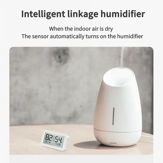 Alt view image 5 of 7 - Smart WiFi Thermometer Hygrometer,Accurate Digital Indoor Temperature and Humidity Sensor with LCD Screen Display,APP Alerts, / Switching Compatible with Alexa & Google Assistant, Works with IFTTT