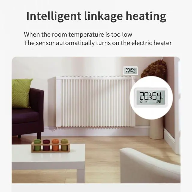 Alt view image 6 of 7 - Smart WiFi Thermometer Hygrometer,Accurate Digital Indoor Temperature and Humidity Sensor with LCD Screen Display,APP Alerts, / Switching Compatible with Alexa & Google Assistant, Works with IFTTT
