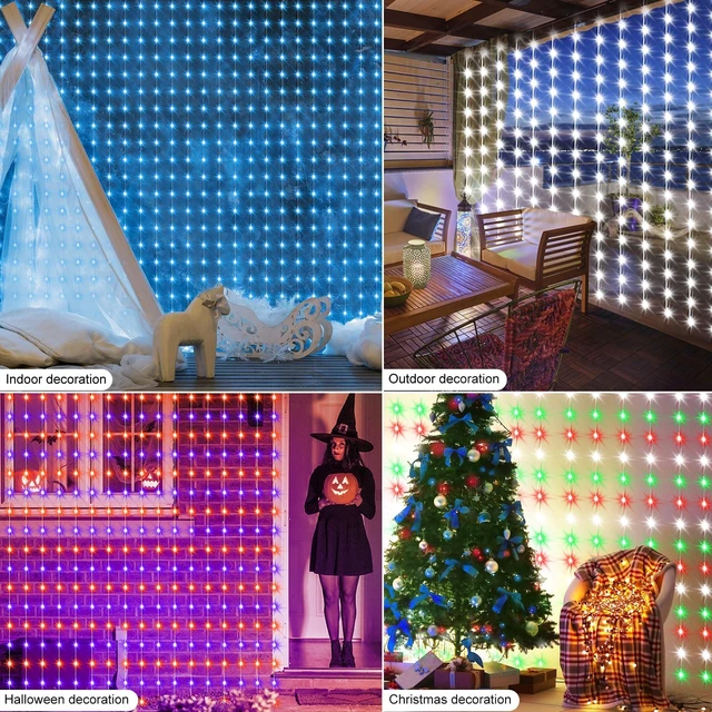 Alt view image 5 of 7 - Smart Curtain Lights RGB 5050 Built in Chip with APP Remote Control | 8Ft x 6Ft 144LED Color Changing Fairy Lights with Music Sync, USB Powered Curtain Light for Party Patio Garden Decor