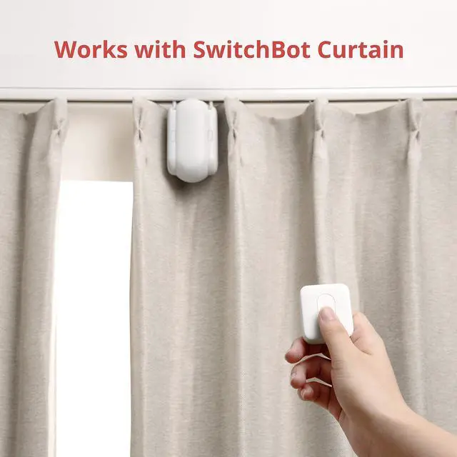Alt view image 3 of 7 - Remote One Touch Button - Compatible with SwitchBot Bot, Curtain Robot, Color Bulb, Plug Mini and Blind Tilt, Smart Home Easy to Control, Bluetooth Long Range 5.0