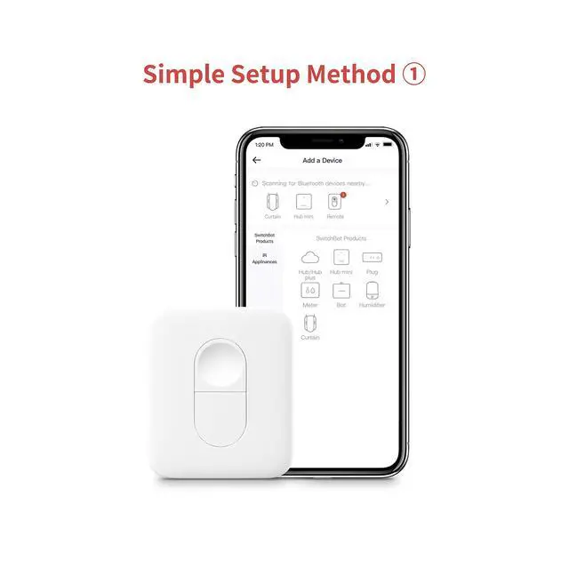 Alt view image 7 of 7 - Remote One Touch Button - Compatible with SwitchBot Bot, Curtain Robot, Color Bulb, Plug Mini and Blind Tilt, Smart Home Easy to Control, Bluetooth Long Range 5.0