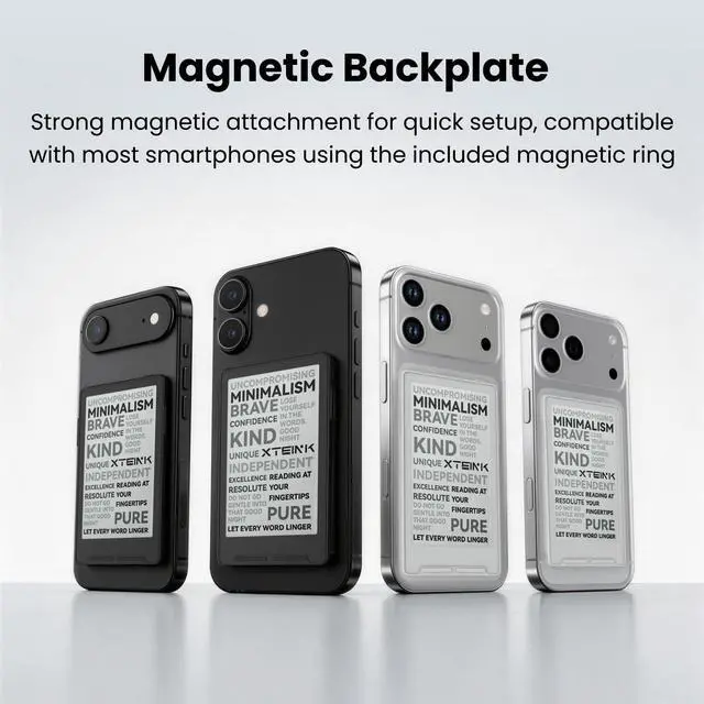 Alt view image 5 of 6 - X3 eBook Reader (Developer Edition), 3.7" Pocket E-Ink eReader, Ultra-Thin 0.2", 2 oz, Magnetic-Ready Pogo-Pin Charging, Gyroscope Page-Turn, Distraction-Free Reading, 16GB, Mist Gray