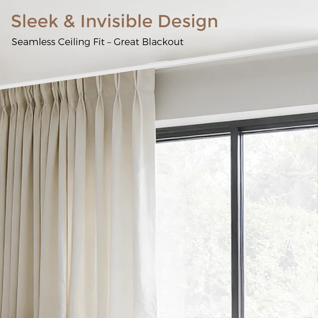 Alt view image 7 of 7 - Ceiling Curtain Track White 6-9 ft Heavy Duty Ceiling/Wall Mount Rail | Includes 30 quiet-glide rollers, 30 hooks and 30 clips. Supports up to 50 lbs for room dividers, bathrooms and hospitals