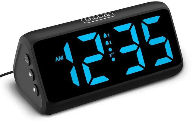 Main image of Digital Alarm Clocks for Bedrooms, Loud Alarm Clock with Dual Alarms, Bold Digits, 5 Dimmers, 4 Volumes, Snooze, Bedside Clock for Deep Sleepers Kids Teens Seniors, Plug in Clock, Easy to Set