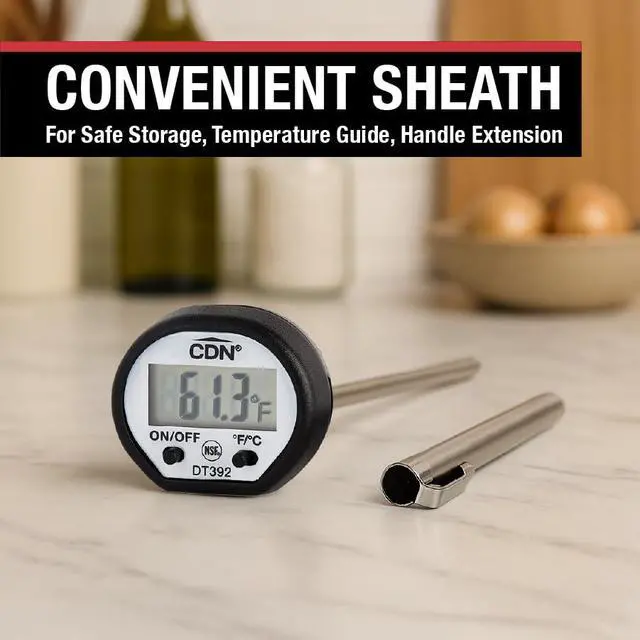 Alt view image 5 of 7 - DT392 ProAccurate® Digital Food Thermometer, NSF Certified Instant Read Meat Thermometer, Thin Tip Probe for Cooking, Grilling, BBQ, Candy Making & Baking, -50 to 392°F