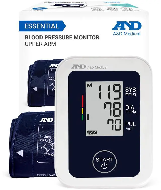 Alt view image 2 of 7 - A&D Medical Blood Pressure Monitor for Home Use, UA-651 Upper Arm Precise BP Machine Wide Range Cuff (8.6-16.5 / 22-42cm), Adults, 4 AA Batteries