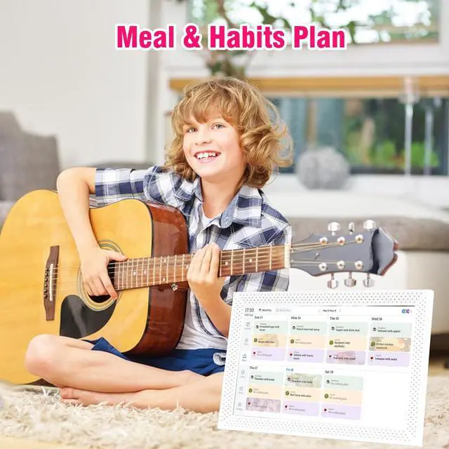 Alt view image 6 of 7 - Digital Calendar 10.1 inch, Electronic Calendar for Family Sharing Schedule Interactive Smart Calendars Touch Screen To Do Task Meal Planner for Home Office with Digital Picture Frame