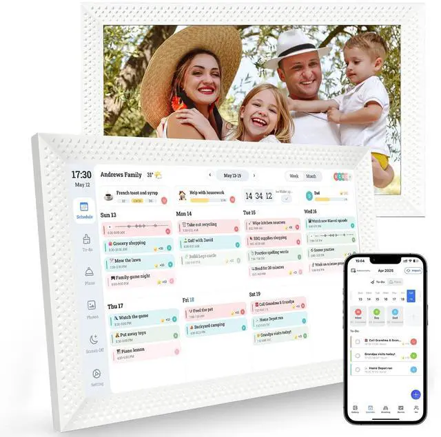 Main image of Digital Calendar 10.1 inch, Electronic Calendar for Family Sharing Schedule Interactive Smart Calendars Touch Screen To Do Task Meal Planner for Home Office with Digital Picture Frame
