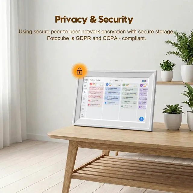 Alt view image 3 of 7 - 10.1" Digital Calendar with IPS Touch Screen - Smart Electronic Calendar & Planner with Free App Control, Sync & Custom Alerts, Ideal Home Office Management Tool