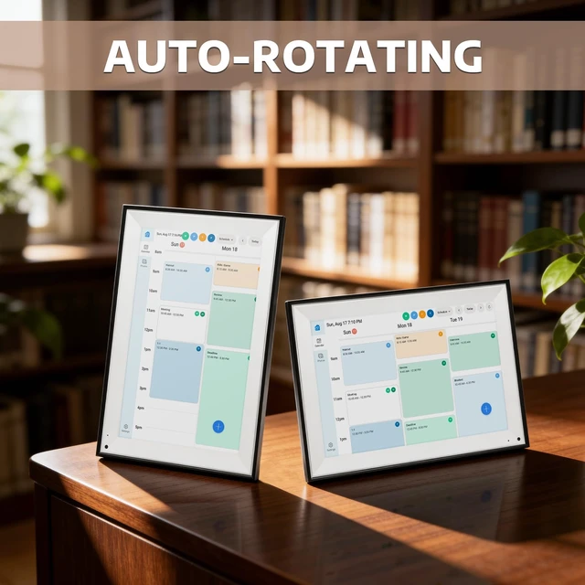Alt view image 6 of 7 - 10.1" IPS Touchscreen Smart Digital Calendar Frame, 1920x1200 FHD Family Planner, WiFi Calendar Sync for Google/iCloud/Outlook, Photo Slideshow & Task Management