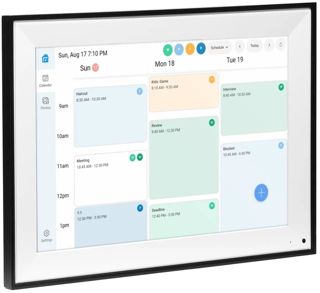 Main image of 10.1" IPS Touchscreen Smart Digital Calendar Frame, 1920x1200 FHD Family Planner, WiFi Calendar Sync for Google/iCloud/Outlook, Photo Slideshow & Task Management