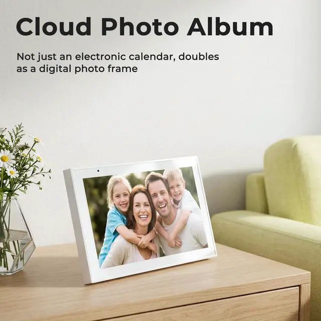 Alt view image 5 of 7 - 10.1" Digital Calendar Chore Chart, Electronic Calendar Wall Planner with Full HD Touchscreen, Smart Family Planner, Meal Planner, Reward System, Digital Photo Frame, 32GB, White