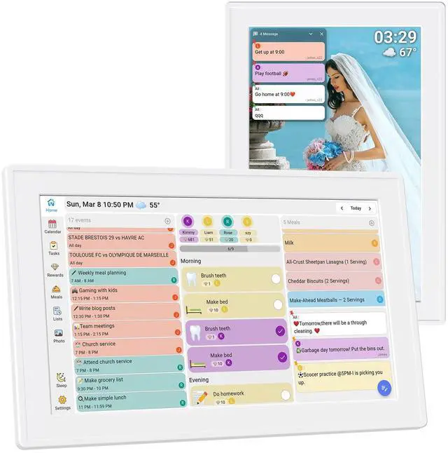 Main image of Digital Calendar with Touch Screen, Wall Mountable, Multi-Platform Calendar Sync to 10.1 Inch Smart Electronic Chore Planner, Gifts for Mom.