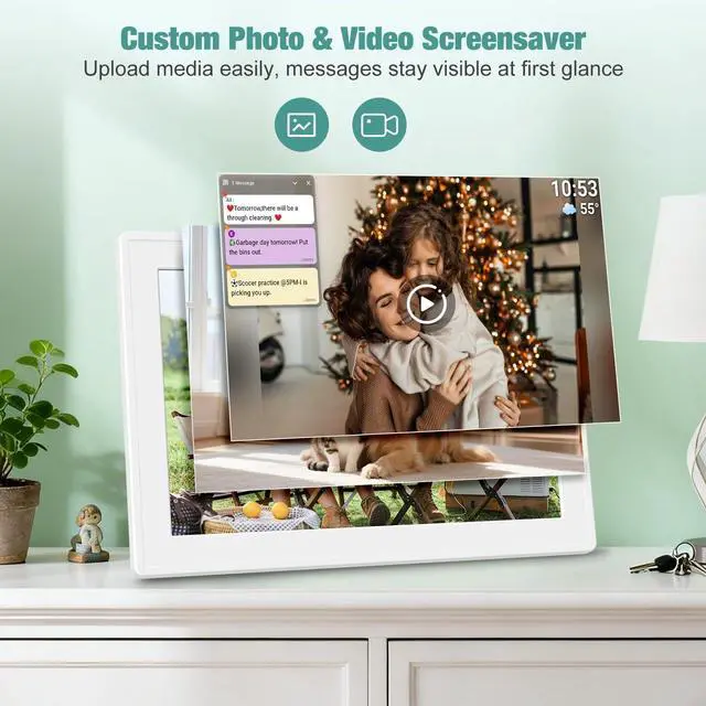 Alt view image 7 of 7 - Digital Calendar with Touch Screen, Wall Mountable, Multi-Platform Calendar Sync to 10.1 Inch Smart Electronic Chore Planner, Gifts for Mom.