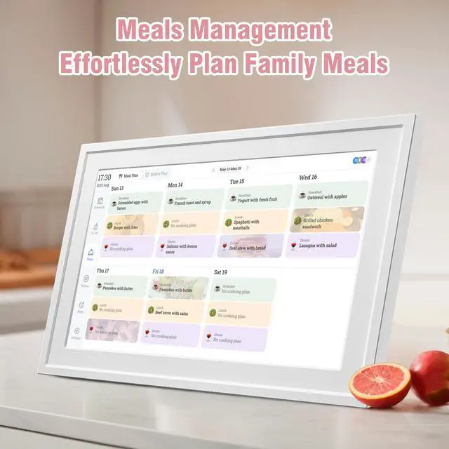 Alt view image 7 of 7 - Digital Photo Frame 10.1" WiFi Touch Screen Digital Door Calendar, Family Planner Meal Plan, Audio Reminder, APP Shared Schedule, No Subscription, Wall & Desk Mount