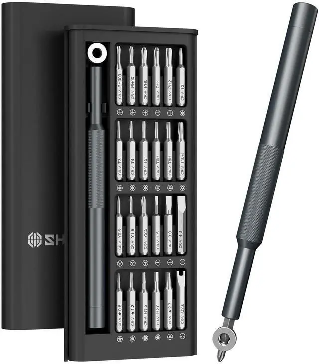 Main image of Precision Screwdriver Set, Magnetic Small Screwdriver Set with Torx, Pentalobe, Tri-wing, Mini Repair Tool Kit for Electronic, Computer, Laptop, PC, Watch, PS5, Eyeglass (31 in 1 Black)